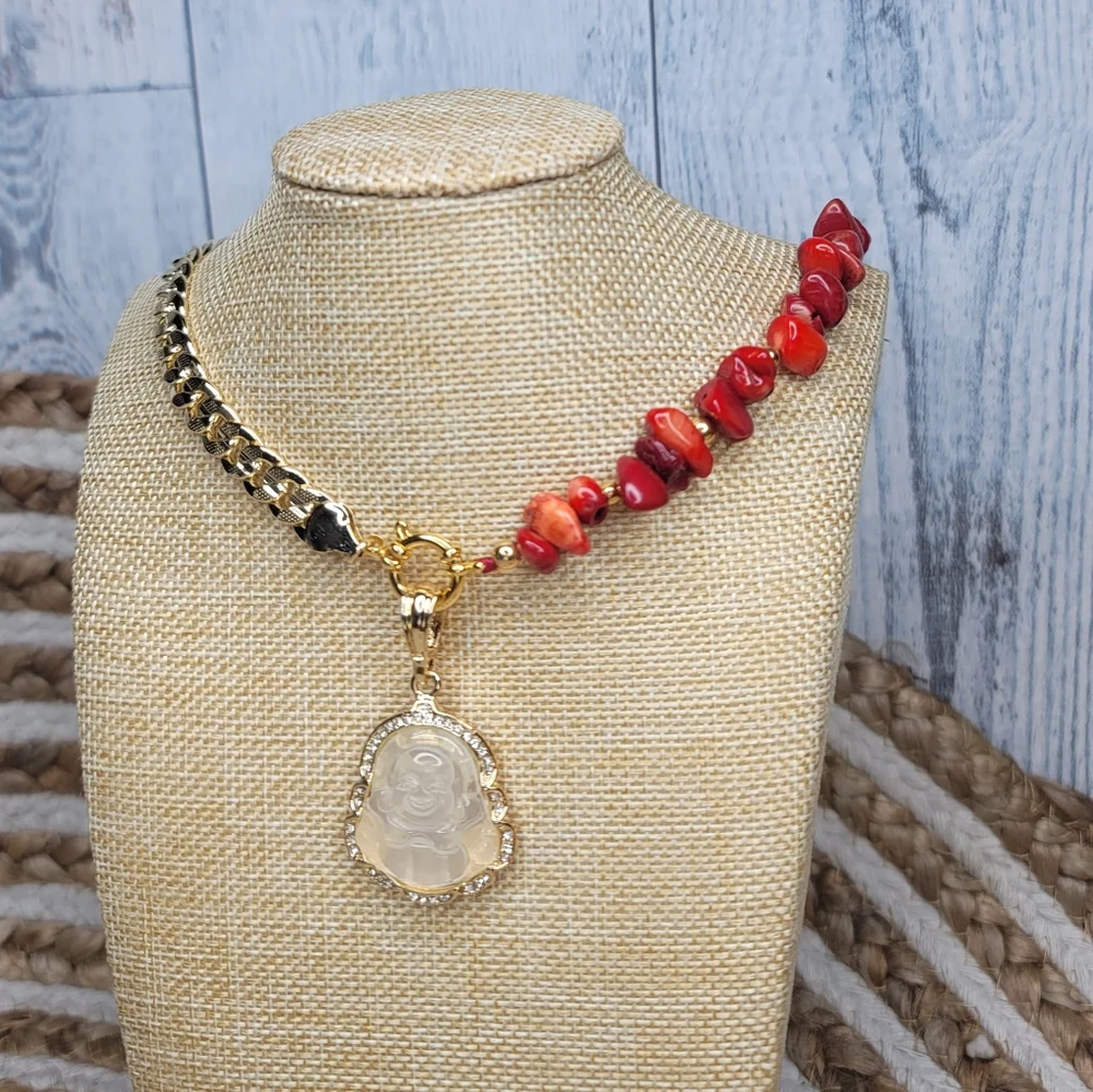 Handmade jewelry,  budda necklace. - Picture 6 of 11